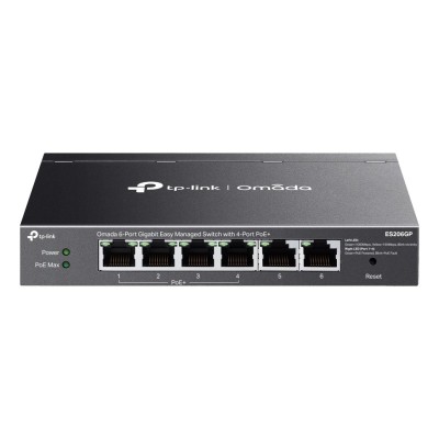 Switch TP-Link ES206GP 6 porturi Gigabit Administrabil, PoE+ Switch TP-Link ES206GP 6 porturi Gigabit Administrabil, PoE+