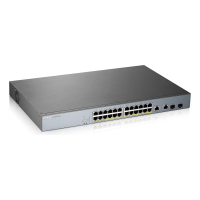 Switch Zyxel GS1350-26HP-EU0101F 24 porturi Gigabit Administrabil, PoE+, + SFP uplink, Rack 19