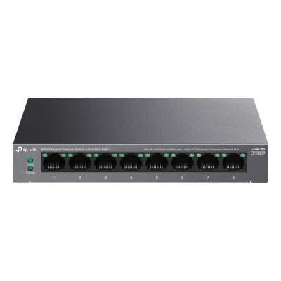 Switch TP-Link LS108GP 8 porturi Gigabit Neadministrabil, PoE+