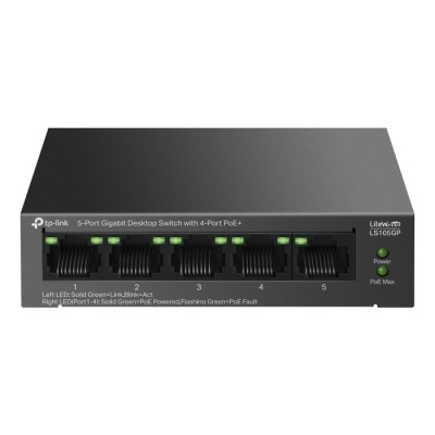Switch TP-Link LS105GP 5 porturi Gigabit Neadministrabil, PoE+