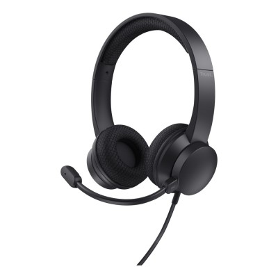 Casti Trust Ayda On-ear, cu fir, ANC, microfon boom