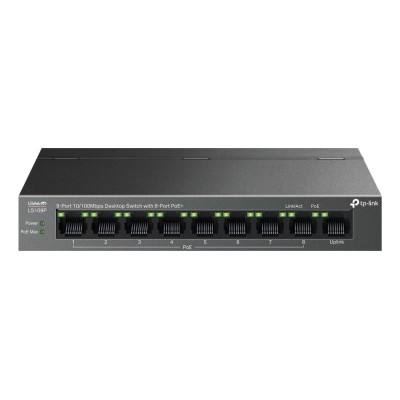 Switch TP-Link LS109P 9 porturi 10/100 Neadministrabil, PoE+ Switch TP-Link LS109P 9 porturi 10/100 Neadministrabil, PoE+
