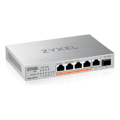 Switch Zyxel XMG-105HP 5 porturi 2.5G Neadministrabil, PoE++, + SFP+ uplink