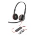 Casti Poly Blackwire 3220 On-ear Birou, cu fir USB-C, cu microfon Casti Poly Blackwire 3220 On-ear Birou, cu fir USB-C, cu microfon