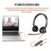 Casti Poly Blackwire 3320 Over-ear Birou, cu fir USB-C, cu microfon
