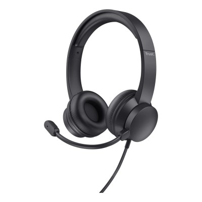 Casti Trust TR-25088 On-ear, cu fir, cu microfon tip boom Casti Trust TR-25088 On-ear, cu fir, cu microfon tip boom