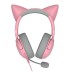 Casti Razer Kraken Kitty V2, Quartz Kraken Kitty V2 Quartz Over-ear Gaming, cu fir USB-A + Jack 3.5mm, cu microfon