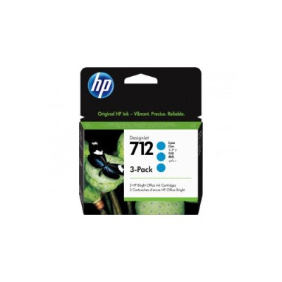 Cartus Cerneala HP 712 Cyan 29ml Multipack (3 cartuse)