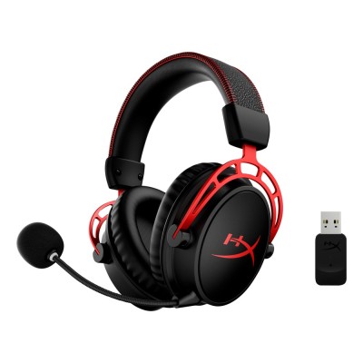 Casti HyperX Cloud Alpha Over-ear Gaming, Wireless 2.4 GHz, ANC, cu microfon Casti HyperX Cloud Alpha Over-ear Gaming, Wireless 2.4 GHz, ANC, cu microfon