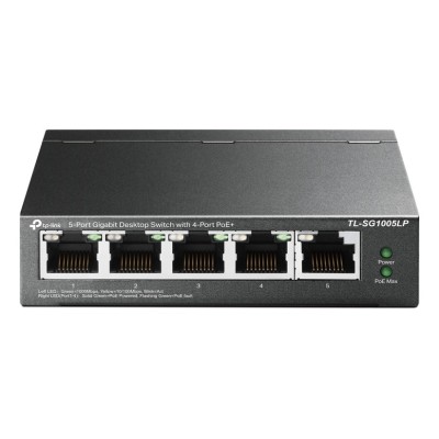 Switch TP-Link TL-SG1005LP 5 porturi Gigabit Neadministrabil, PoE+ Switch TP-Link TL-SG1005LP 5 porturi Gigabit Neadministrabil, PoE+