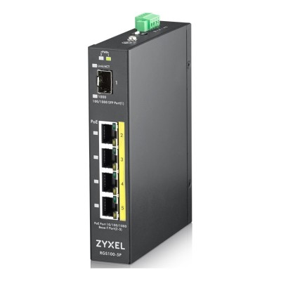 Switch Zyxel RGS100-5P 4 porturi Gigabit Neadministrabil, PoE+, + SFP uplink Switch Zyxel RGS100-5P 4 porturi Gigabit Neadministrabil, PoE+, + SFP uplink