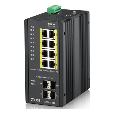 Switch Zyxel RGS200-12P-ZZ0101F 8 porturi Gigabit Administrabil, PoE+, + SFP uplink Switch Zyxel RGS200-12P-ZZ0101F 8 porturi Gigabit Administrabil, PoE+, + SFP uplink