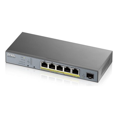 Switch Zyxel GS1350-6HP-EU0101F 5 porturi Gigabit Administrabil, PoE, + SFP uplink Switch Zyxel GS1350-6HP-EU0101F 5 porturi Gigabit Administrabil, PoE, + SFP uplink