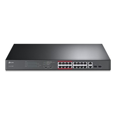 Switch TP-Link TL-SL1218MP 18 porturi 10/100 Neadministrabil, PoE+, + SFP uplink, Rack 19 Switch TP-Link TL-SL1218MP 18 porturi 10/100 Neadministrabil, PoE+, + SFP uplink, Rack 19