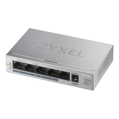 Switch Zyxel GS1005HP-EU0101F GS1005HP 5 porturi Gigabit Neadministrabil, PoE+