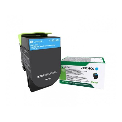 Toner Lexmark 71B2HC0 Cyan (XL), 3.500 pagini Toner Lexmark 71B2HC0 Cyan (XL), 3.500 pagini