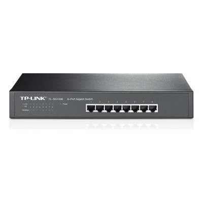 Switch TP-Link TL-SG1008 8 porturi Gigabit Neadministrabil, Rack 19 Switch TP-Link TL-SG1008 8 porturi Gigabit Neadministrabil, Rack 19
