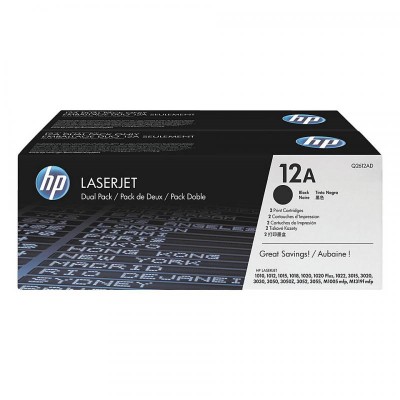Toner HP Q2612AD Negru, 4.000 pagini, Dualpack Toner HP Q2612AD Negru, 4.000 pagini, Dualpack