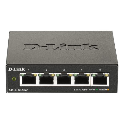 Switch D-Link DGS-1100-05V2/E 5 porturi Gigabit Administrabil Switch D-Link DGS-1100-05V2/E 5 porturi Gigabit Administrabil