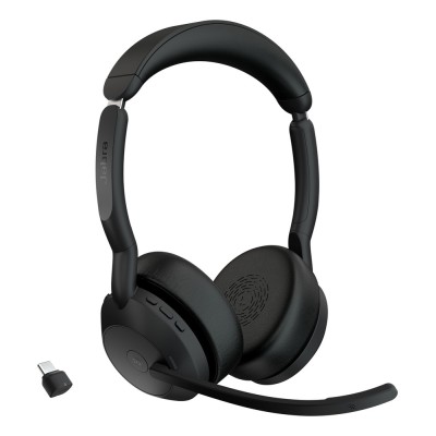 Casti Jabra Evolve2 55 Over-ear Birou, Bluetooth, ANC, cu microfon Casti Jabra Evolve2 55 Over-ear Birou, Bluetooth, ANC, cu microfon