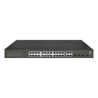 Switch LEVELONE GES-2128P 24 porturi Gigabit Administrabil, PoE+, + SFP uplink Rack 19 Switch LEVELONE GES-2128P 24 porturi Gigabit Administrabil, PoE+, + SFP uplink Rack 19
