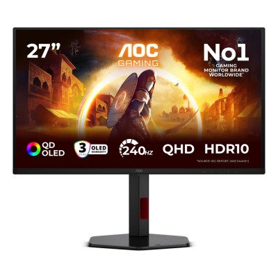 Monitor AOC 27 inch, 2560 x 1440 px, OLED, 240 Hz, Gaming Monitor AOC 27 inch, 2560 x 1440 px, OLED, 240 Hz, Gaming