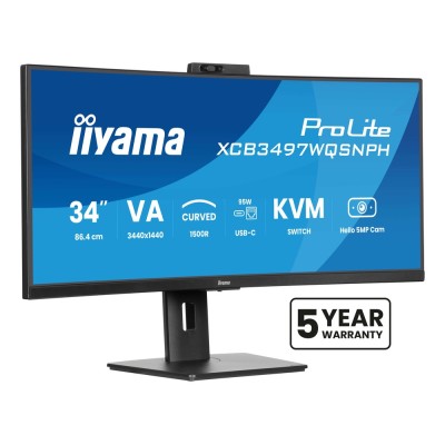 Monitor iiyama XCB3497WQSNPH-B1 34 inch, 3440 x 1440 px, VA, 120 Hz, Curbat