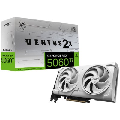 Placa video MSI GeForce RTX 5060 Ti VENTUS 2X OC WHITE PLUS 16GB GDDR7 128-bit, PCI Express 5.0 Placa video MSI GeForce RTX 5060 Ti VENTUS 2X OC WHITE PLUS 16GB GDDR7 128-bit, PCI Express 5.0