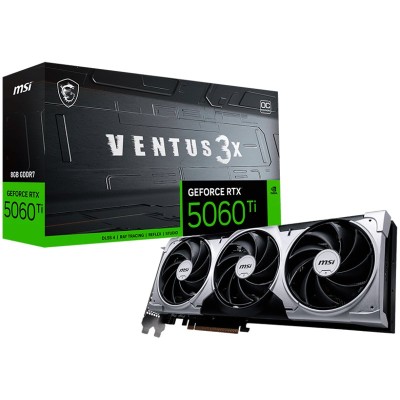 Placa video MSI GeForce RTX 5060 Ti VENTUS 3X OC 8GB GDDR7 128-bit, PCI Express 5.0