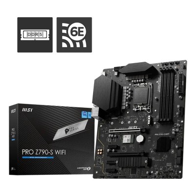 Placa de baza MSI PRO Z790-S WIFI, Intel Z790, LGA 1700, ATX, DDR5, Wi-Fi 6E Placa de baza MSI PRO Z790-S WIFI, Intel Z790, LGA 1700, ATX, DDR5, Wi-Fi 6E