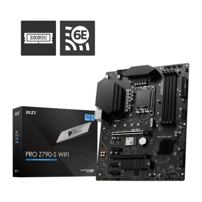 Placa de baza MSI PRO Z790-S WIFI, Intel Z790, LGA 1700, ATX, DDR5, Wi-Fi 6E Placa de baza MSI PRO Z790-S WIFI, Intel Z790, LGA 1700, ATX, DDR5, Wi-Fi 6E
