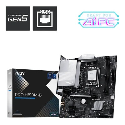 Placa de baza MSI PRO H810M-B, Intel H810, LGA 1851, mATX, DDR5 Placa de baza MSI PRO H810M-B, Intel H810, LGA 1851, mATX, DDR5