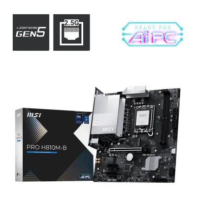 Placa de baza MSI PRO H810M-B, Intel H810, LGA 1851, mATX, DDR5 Placa de baza MSI PRO H810M-B, Intel H810, LGA 1851, mATX, DDR5