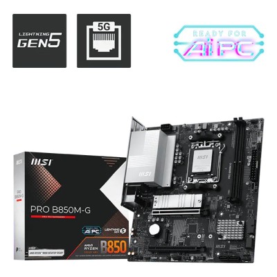Placa de baza MSI PRO B850M-G, AMD B850, AM5, mATX, DDR5 Placa de baza MSI PRO B850M-G, AMD B850, AM5, mATX, DDR5