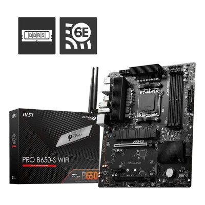 Placa de baza MSI PRO B650-S WIFI, AMD B650, AM5, ATX, DDR5, Wi-Fi 6E Placa de baza MSI PRO B650-S WIFI, AMD B650, AM5, ATX, DDR5, Wi-Fi 6E