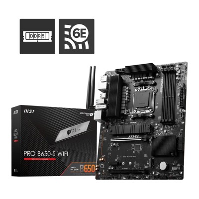 Placa de baza MSI PRO B650-S WIFI, AMD B650, AM5, ATX, DDR5, Wi-Fi 6E Placa de baza MSI PRO B650-S WIFI, AMD B650, AM5, ATX, DDR5, Wi-Fi 6E