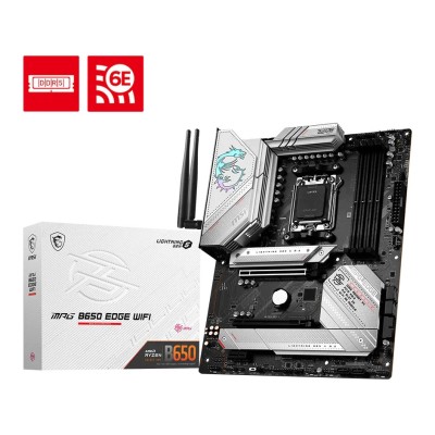 Placa de baza MSI MPG B650 EDGE WIFI, AMD B650, AM5, ATX, DDR5, Wi-Fi 6E Placa de baza MSI MPG B650 EDGE WIFI, AMD B650, AM5, ATX, DDR5, Wi-Fi 6E