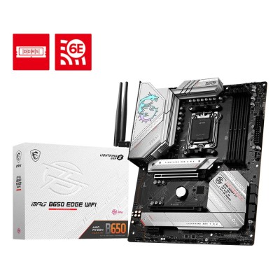 Placa de baza MSI MPG B650 EDGE WIFI, AMD B650, AM5, ATX, DDR5, Wi-Fi 6E Placa de baza MSI MPG B650 EDGE WIFI, AMD B650, AM5, ATX, DDR5, Wi-Fi 6E