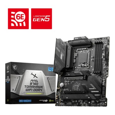 Placa de baza MSI MAG B760 TOMAHAWK WIFI DDR4, Intel B760, LGA 1700, ATX, DDR4, Wi-Fi 6E Placa de baza MSI MAG B760 TOMAHAWK WIFI DDR4, Intel B760, LGA 1700, ATX, DDR4, Wi-Fi 6E