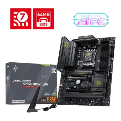 Placa de baza MSI MAG B850 TOMAHAWK WIFI, AMD B850, AM5, ATX, DDR5, Wi-Fi 7