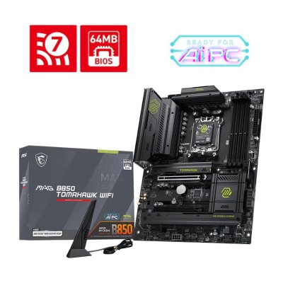 Placa de baza MSI MAG B850 TOMAHAWK WIFI, AMD B850, AM5, ATX, DDR5, Wi-Fi 7