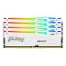 Memorie RAM Kingston FURY Beast RGB, 128GB (4x32GB) DDR5, 5600MHz, CL40, Quad Channel, Alb Memorie RAM Kingston FURY Beast RGB, 128GB (4x32GB) DDR5, 5600MHz, CL40, Quad Channel, Alb