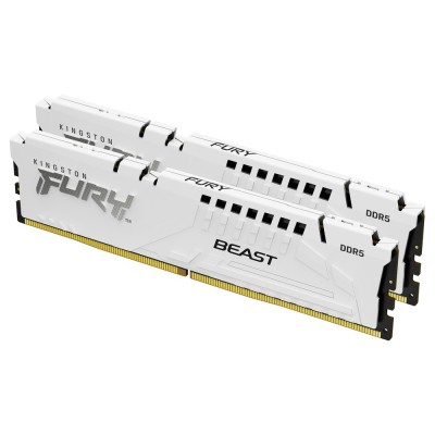 Memorie RAM Kingston FURY Beast, 64GB (2x32GB) DDR5, 5600MHz, CL40, Dual Channel, Alb Memorie RAM Kingston FURY Beast, 64GB (2x32GB) DDR5, 5600MHz, CL40, Dual Channel, Alb