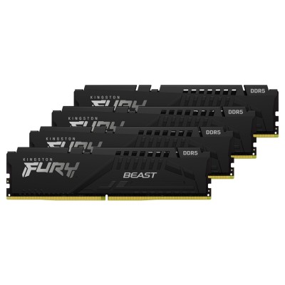 Memorie RAM Kingston FURY Beast, 64GB (4x16GB) DDR5, 5600MHz, CL40, Quad Channel Memorie RAM Kingston FURY Beast, 64GB (4x16GB) DDR5, 5600MHz, CL40, Quad Channel