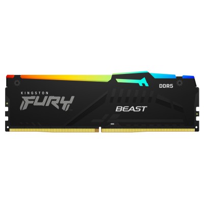 Memorie RAM Kingston FURY Beast RGB, 32GB DDR5, 5200MHz, CL40 Memorie RAM Kingston FURY Beast RGB, 32GB DDR5, 5200MHz, CL40
