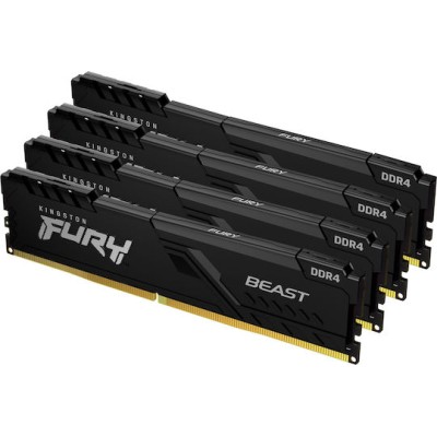 Memorie RAM Kingston FURY Beast, 128GB (4x32GB) DDR4, 3600MHz, CL18, Quad Channel Memorie RAM Kingston FURY Beast, 128GB (4x32GB) DDR4, 3600MHz, CL18, Quad Channel