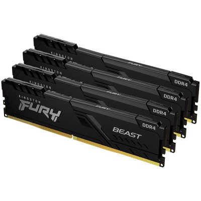 Memorie RAM Kingston FURY Beast, 32GB (4x8GB) DDR4, 3600MHz, CL17, Quad Channel Memorie RAM Kingston FURY Beast, 32GB (4x8GB) DDR4, 3600MHz, CL17, Quad Channel