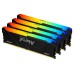 Memorie RAM Kingston FURY Beast RGB, 32GB (4x8GB) DDR4, 3600MHz, CL17, Quad Channel Memorie RAM Kingston FURY Beast RGB, 32GB (4x8GB) DDR4, 3600MHz, CL17, Quad Channel