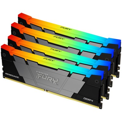 Memorie RAM Kingston FURY Renegade RGB, 32GB (4x8GB) DDR4, 3200MHz, CL16, Quad Channel Memorie RAM Kingston FURY Renegade RGB, 32GB (4x8GB) DDR4, 3200MHz, CL16, Quad Channel