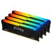 Memorie RAM Kingston FURY Beast RGB, 64GB (4x16GB) DDR4, 3200MHz, CL16, Quad Channel Memorie RAM Kingston FURY Beast RGB, 64GB (4x16GB) DDR4, 3200MHz, CL16, Quad Channel